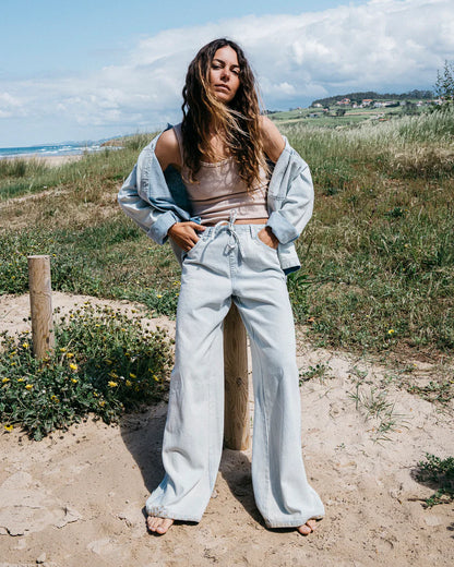 Jade Saltwashed Elastic Waist Pant