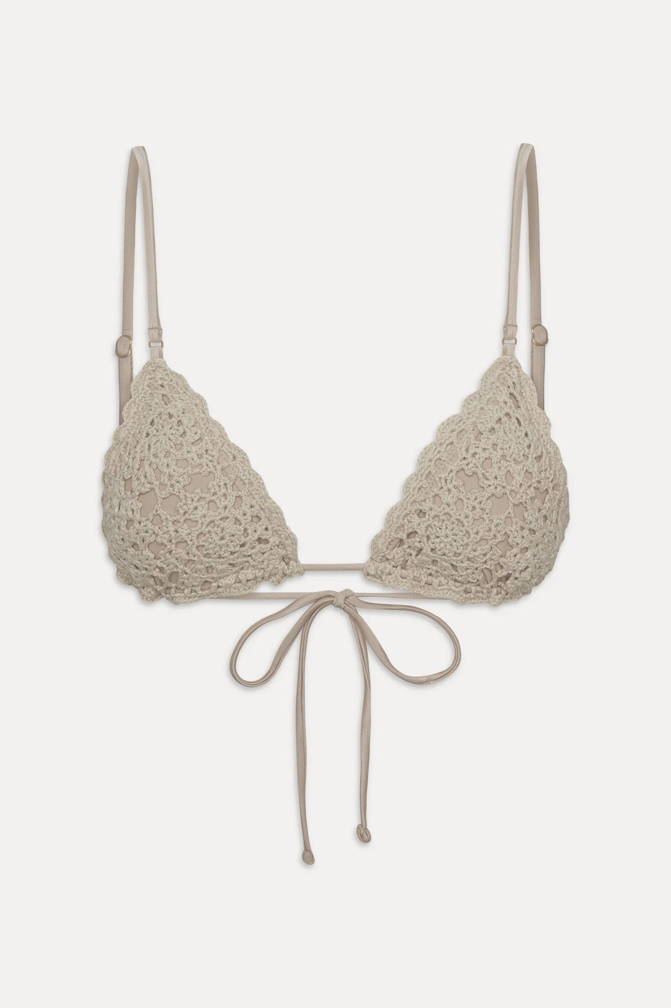 Elena Crochet Shine Triangle Bikini Top