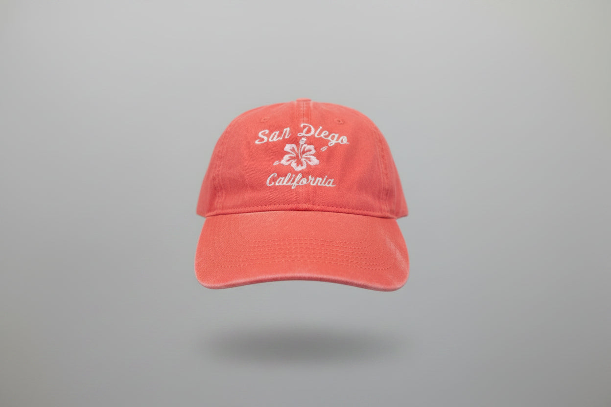Embroidered San Diego Washed Baseball Hat