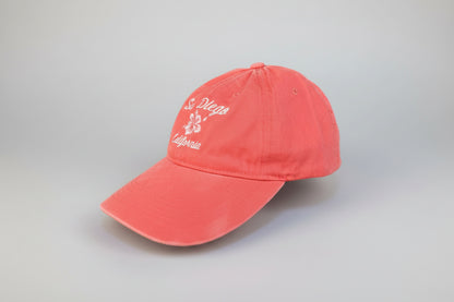 Embroidered San Diego Washed Baseball Hat