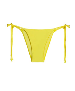 Sunshine Mila tie teeny bikini bottoms in Sunshine — flat view, PQ Swim