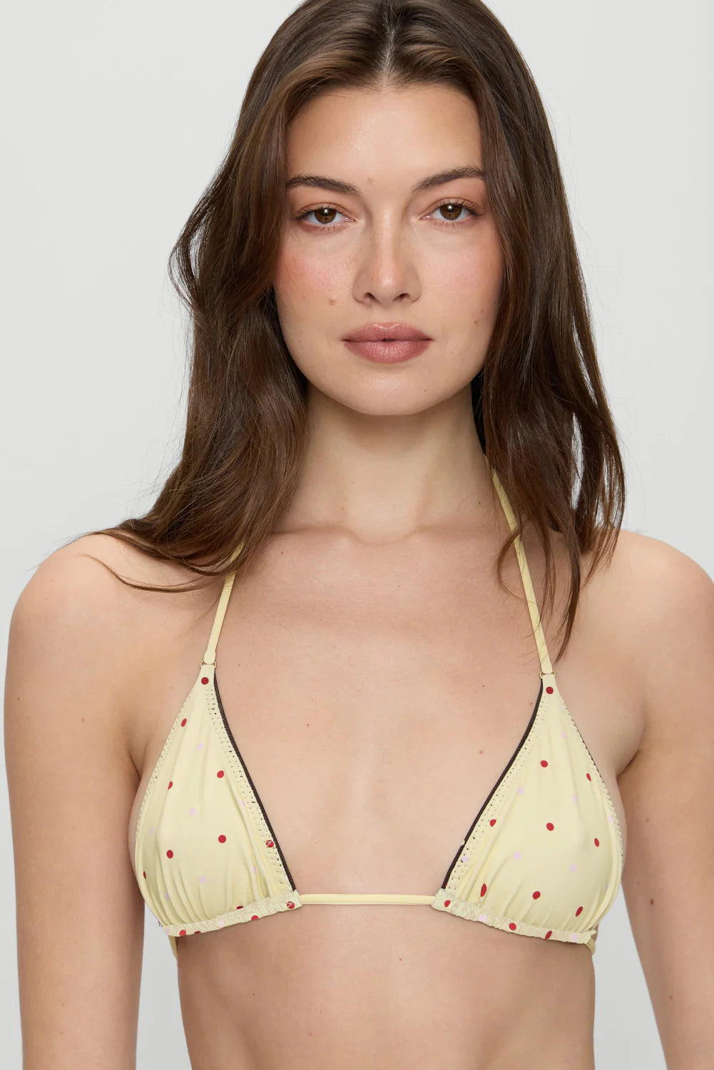 Nick Satin Triangle Bikini Top