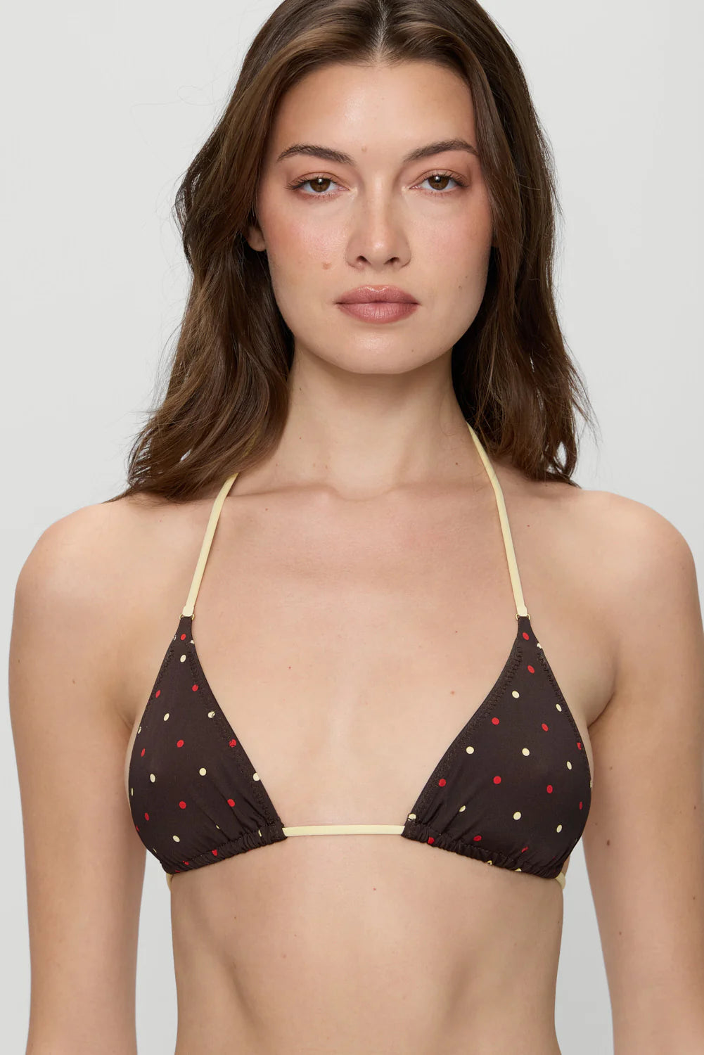 Nick Satin Triangle Bikini Top