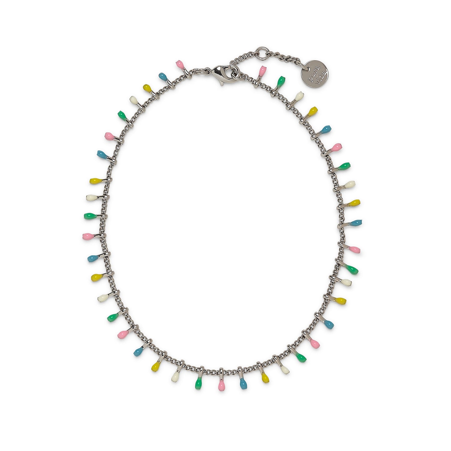 Enamel Droplet Chain Anklet