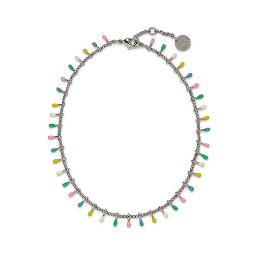 Enamel Droplet Chain Anklet