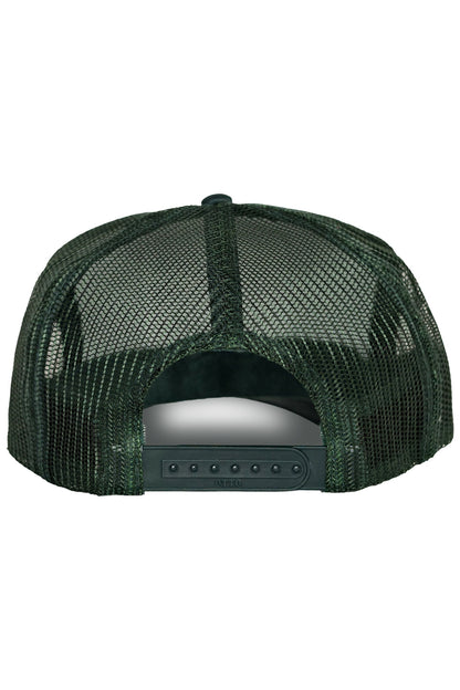 Stay Wild Trucker Hat in Deep Green - alternate view