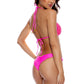 Chasing Stars Sequins Ruched Back Brazilian Tie Side Bikini Bottom