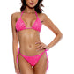 Chasing Stars Sequins Ruched Back Brazilian Tie Side Bikini Bottom