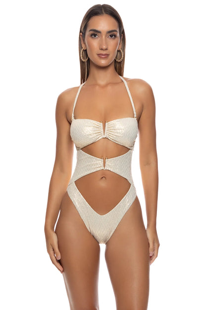 Liquid Voltage cut-out one piece by Luli Fama
