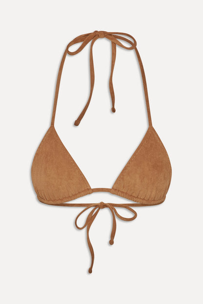 Bella Hadid x Frankies Nick Suede Triangle Bikini Top