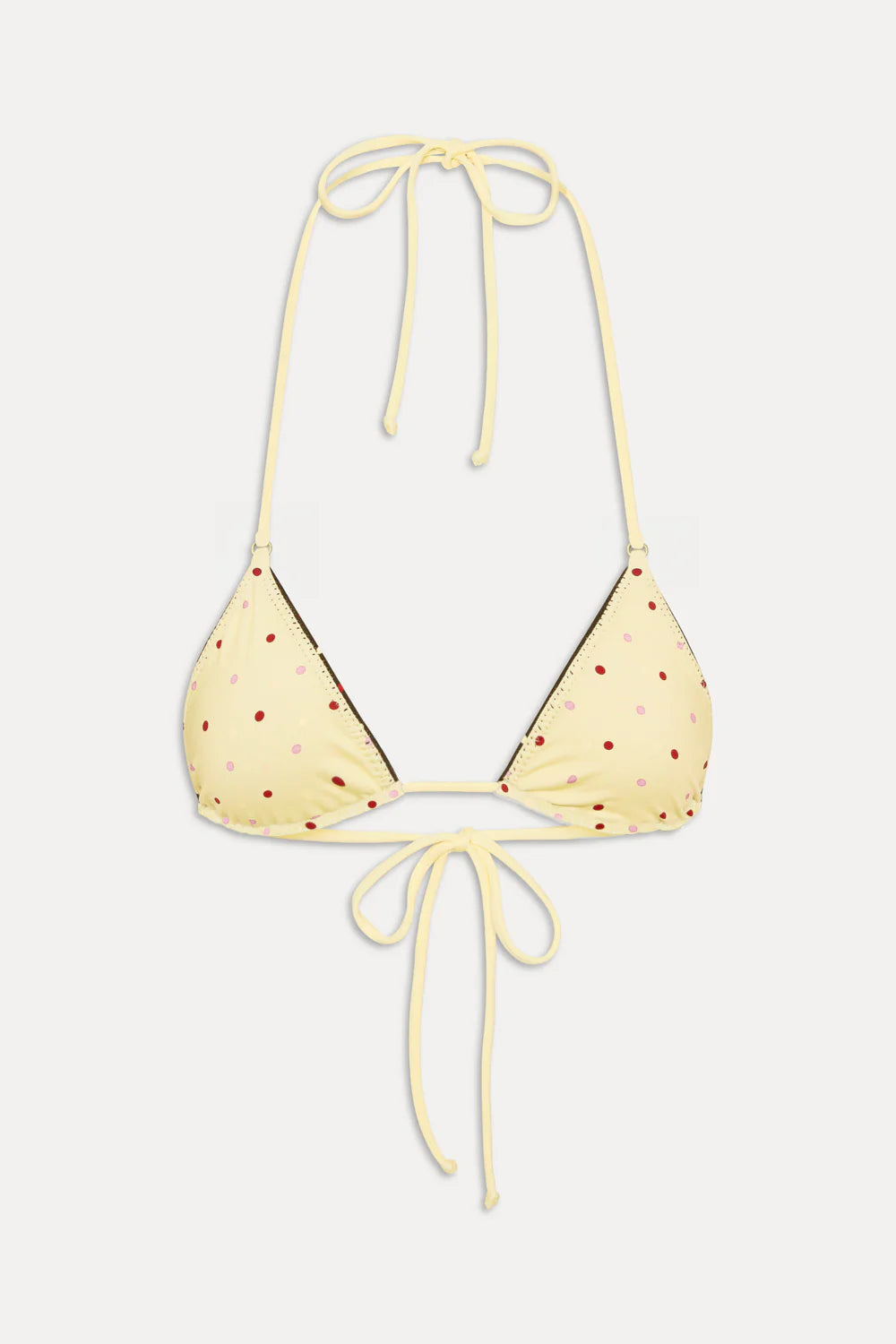 Nick Satin Triangle Bikini Top