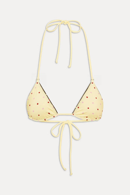 Nick Satin Triangle Bikini Top