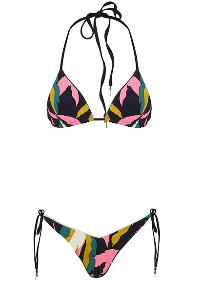 Flamingo Night Balmy Sliding Triangle Bikini Top