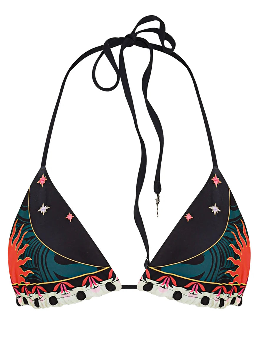 Flamingo Night Balmy Sliding Triangle Bikini Top