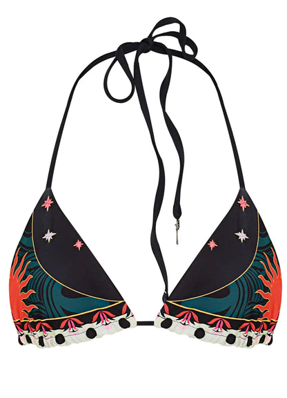 Flamingo Night Balmy Sliding Triangle Bikini Top