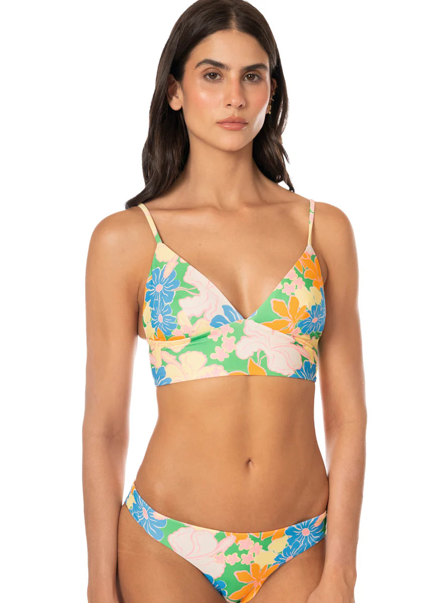 Tropic Lei Mirage Long Line Triangle Bikini Top