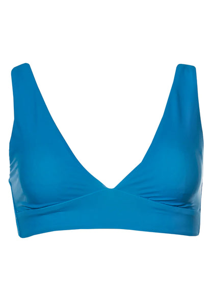 Blue Allure Long Line Triangle Bikini Top