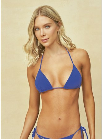 Lapis Blue Balmy Triangle Bikini Top