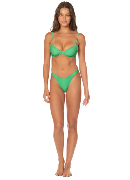 Green Dainty unmolded underwire bralette bikini top by Maaji