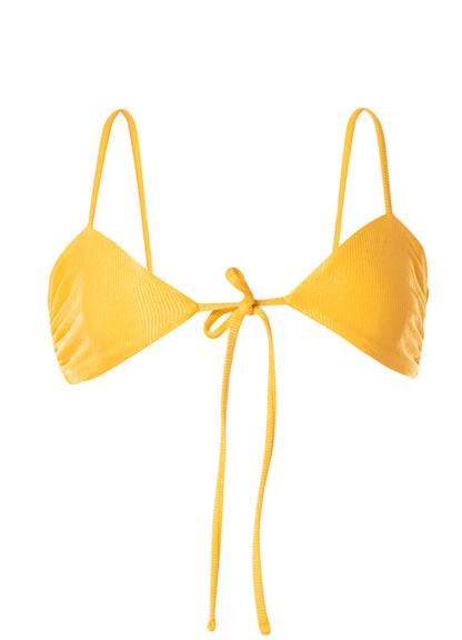 Sunbeam Glow Dubai Front Tie Bralette Bikini Top