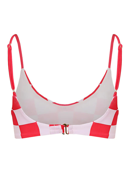 Cherry Checker Liberties Classic Bralette Bikini Top