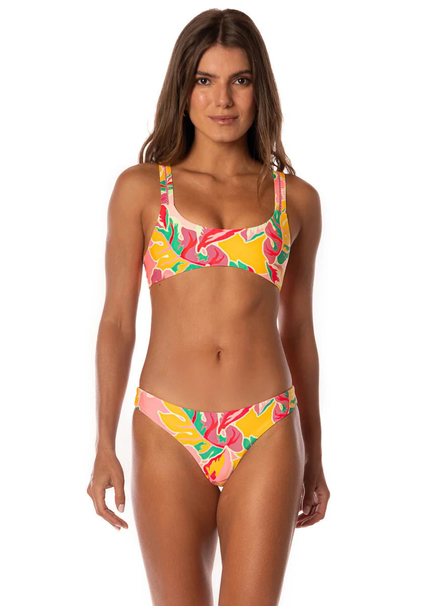 Dream Garden Nalai sporty bralette bikini top by Maaji