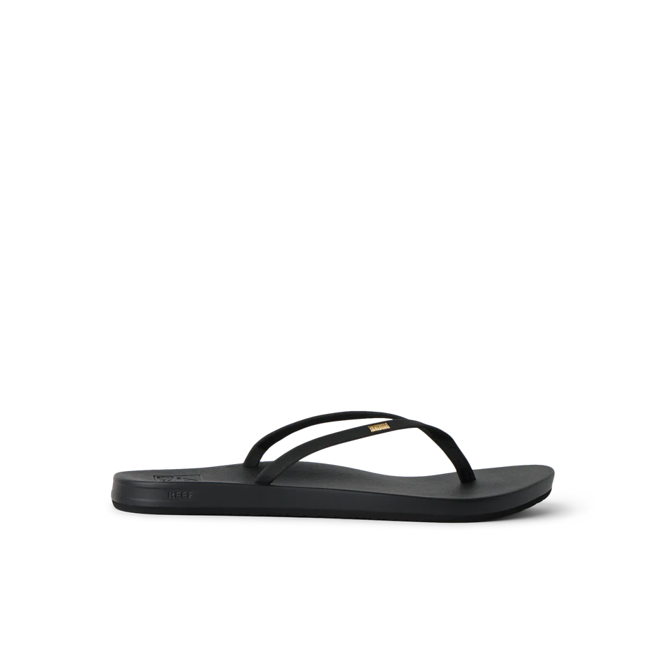 Cushion Slim sandal in Black — rear/side view, Reef