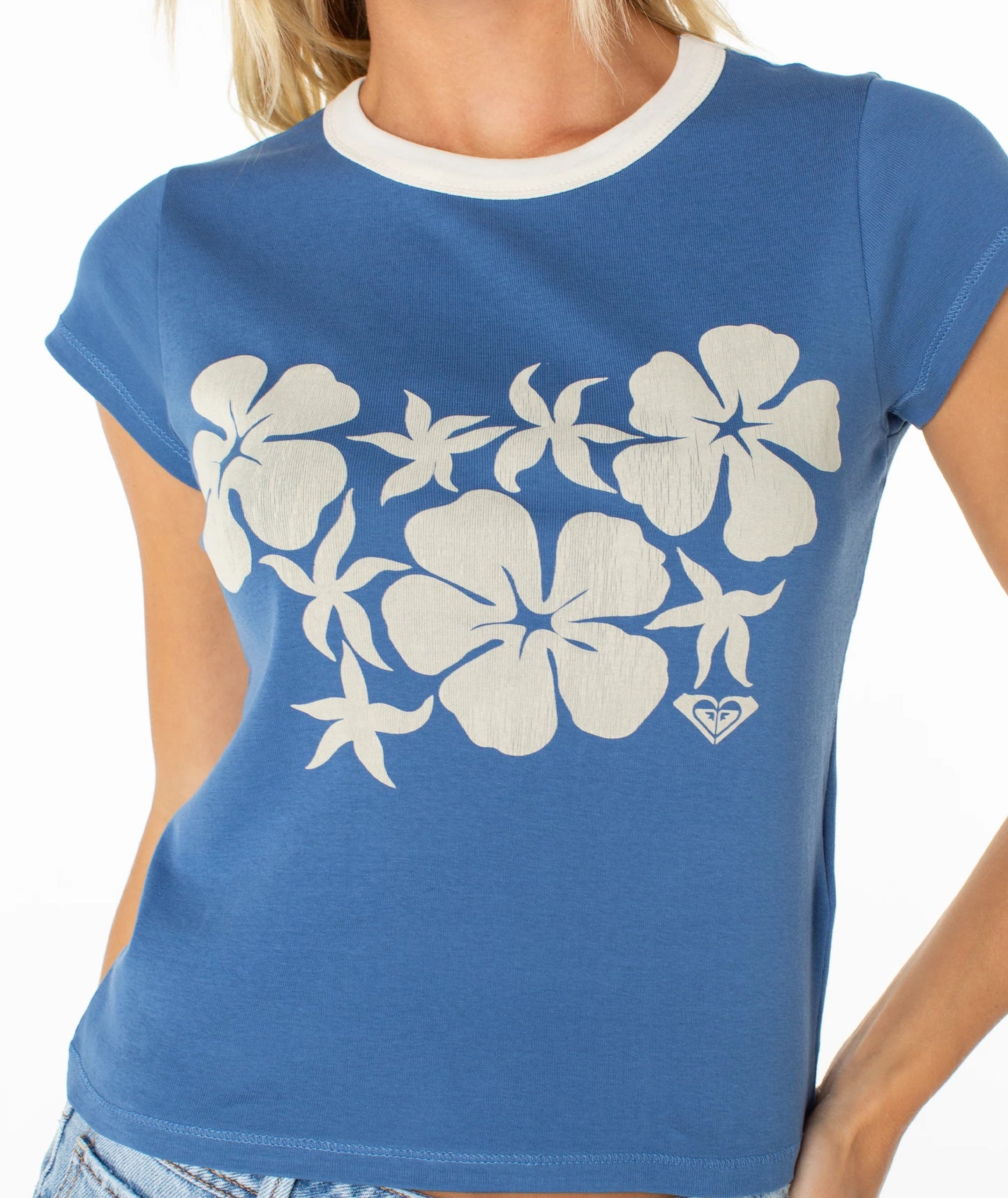 Plumeria & Hibiscus 90's Baby Tee