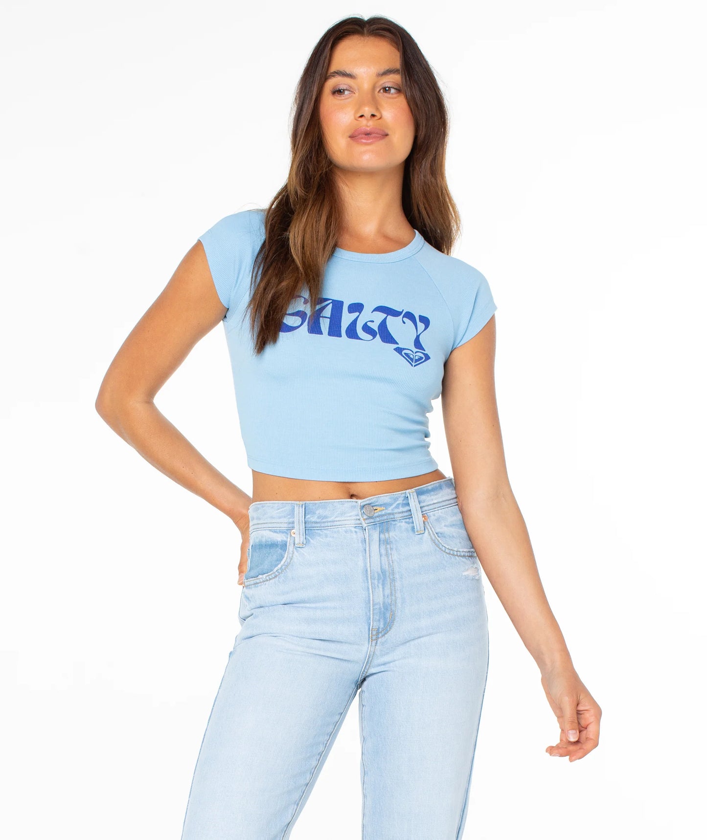 Salty Feels cropped baby tee by Roxy