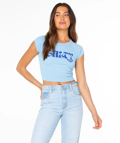 Salty Feels cropped baby tee by Roxy
