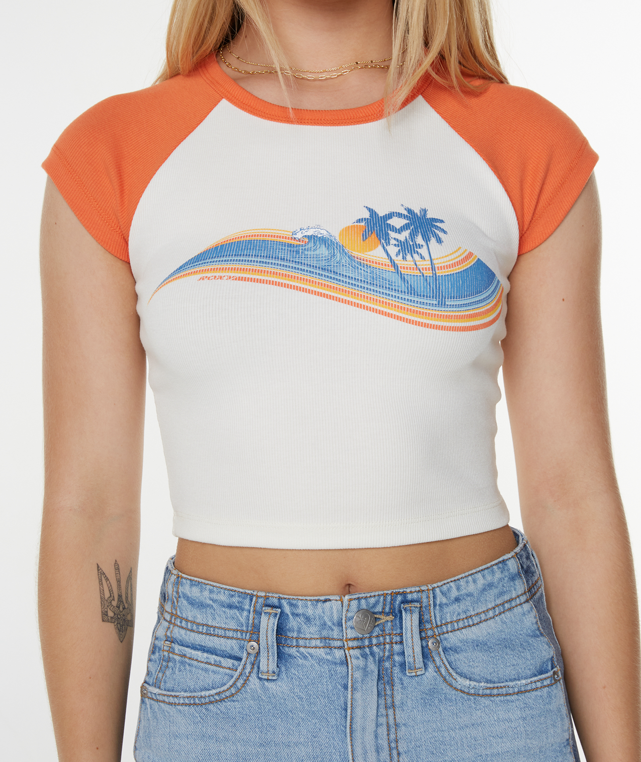Wave Stripe Baby Tee