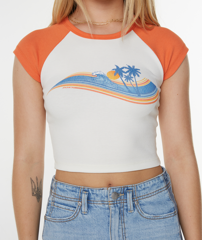 Wave Stripe Baby Tee