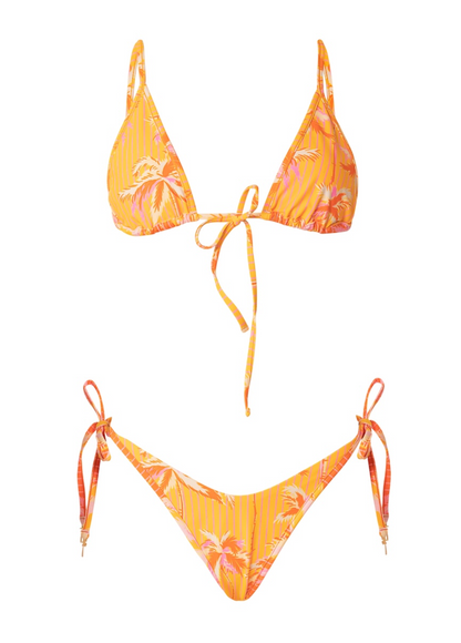 Sunkissed Shore Dreamscape gingerly tie-front triangle bikini top by Maaji