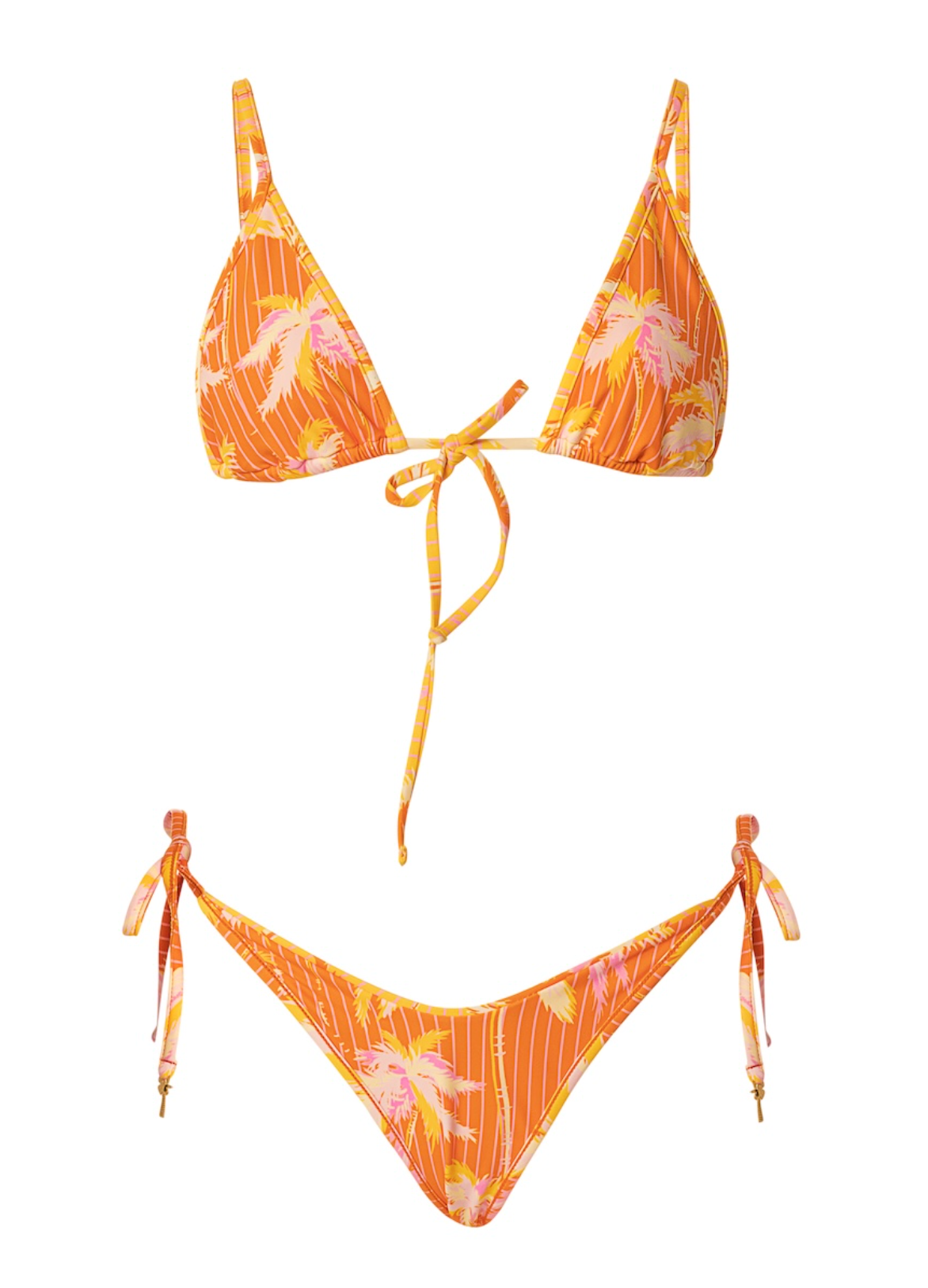 Sunkissed Shore Dreamscape gingerly tie-front triangle bikini top by Maaji