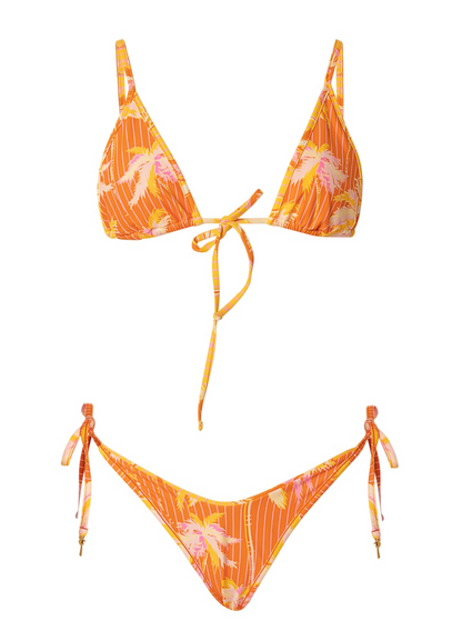 Sunkissed Shore Dreamscape gingerly tie-front triangle bikini top by Maaji