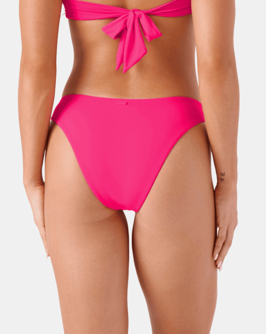 Solid Beach Classics High Leg Cheeky Bikini Bottom