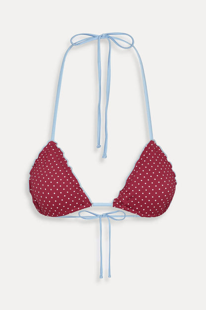 Tidal Ruffle Triangle Bikini Top