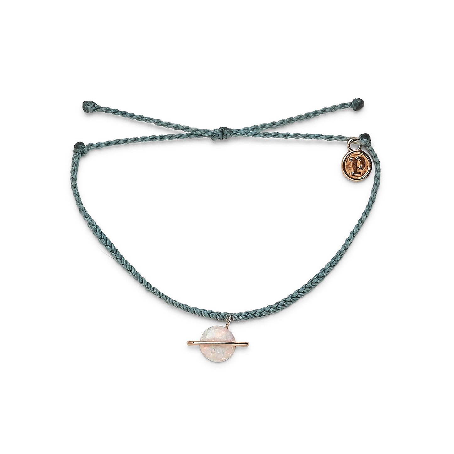 White Opal Saturn Silver Bracelet