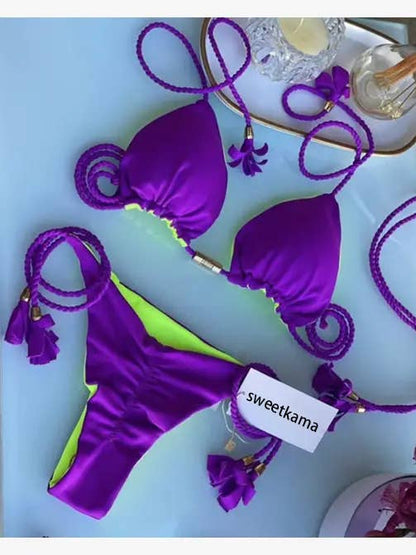 Sexy Micro Tie Side Bikini Bottom