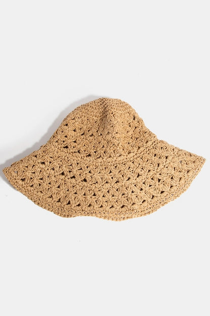 Intricate Straw Braided Bucket Hat