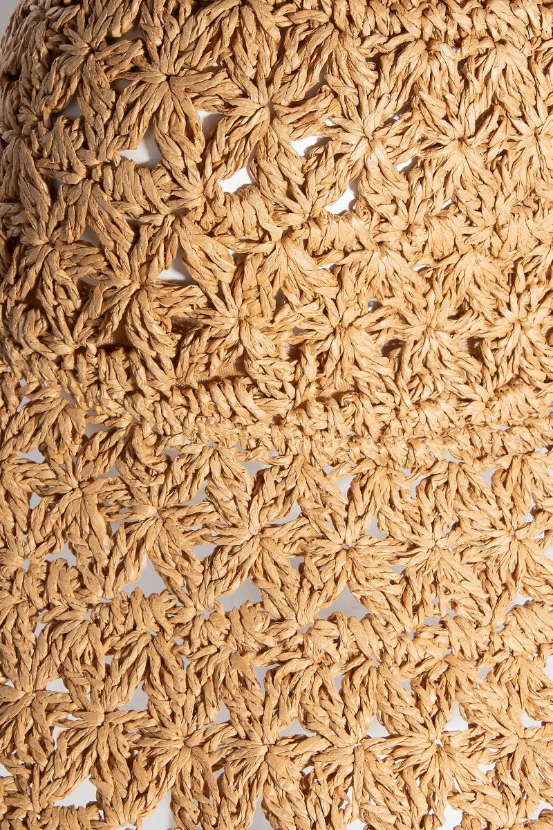 Intricate Straw Braided Bucket Hat