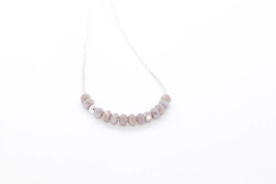 Sprinkle of Flirt purple necklace by Salty Cali Jewelry — alternate view