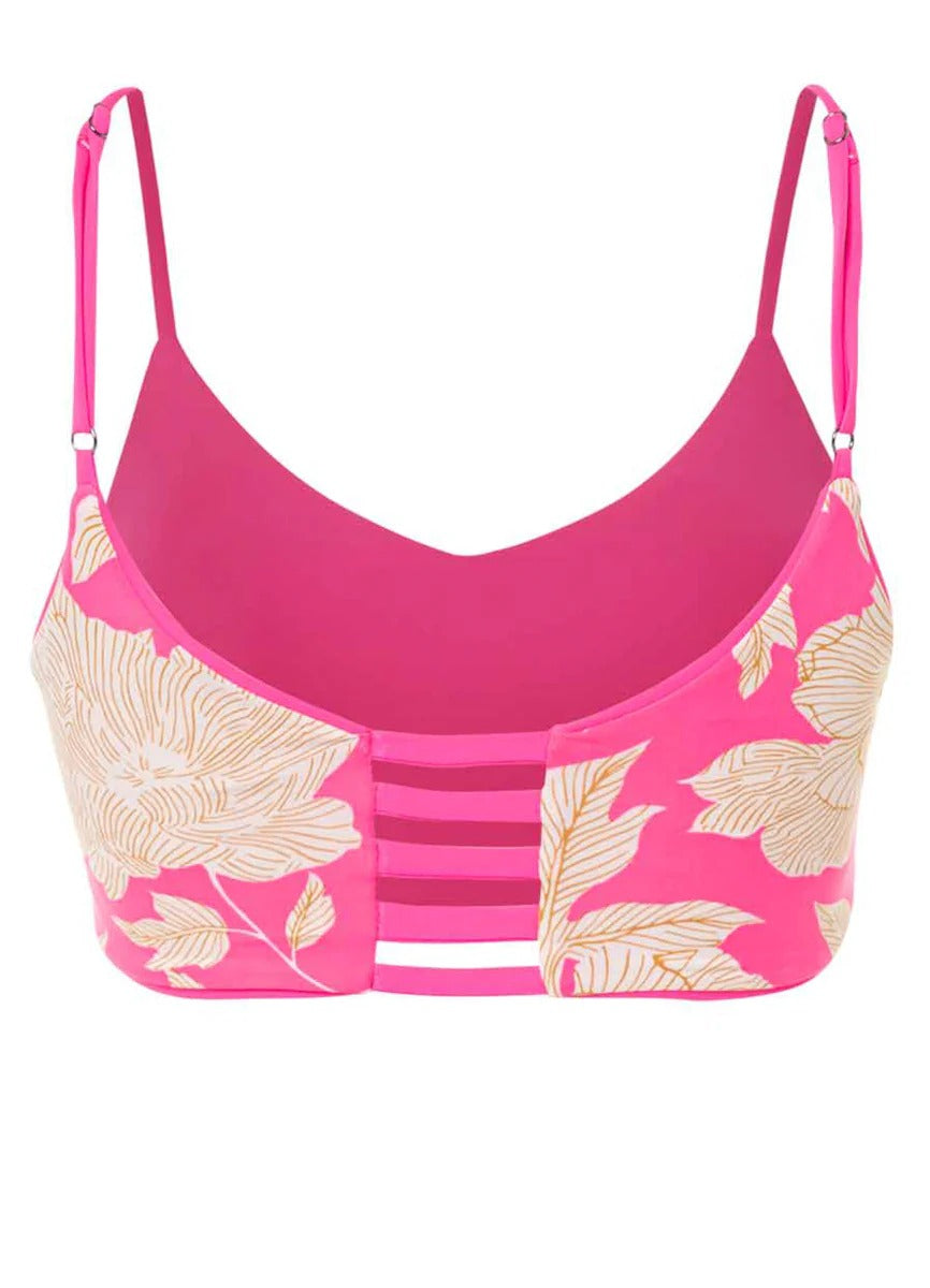 Radiant Pink Praia Bikini Top