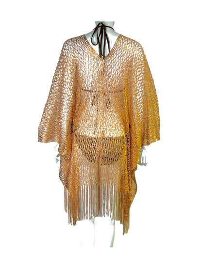 Metallic Thread Open Front Cover-Up