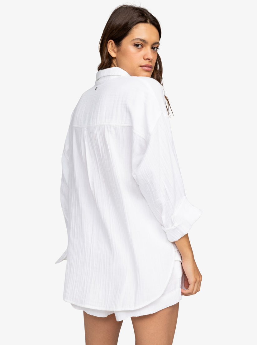 Morning Time Button Up Long Sleeve Top