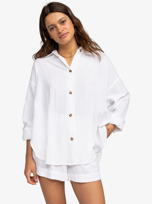Morning Time Button Up Long Sleeve Top