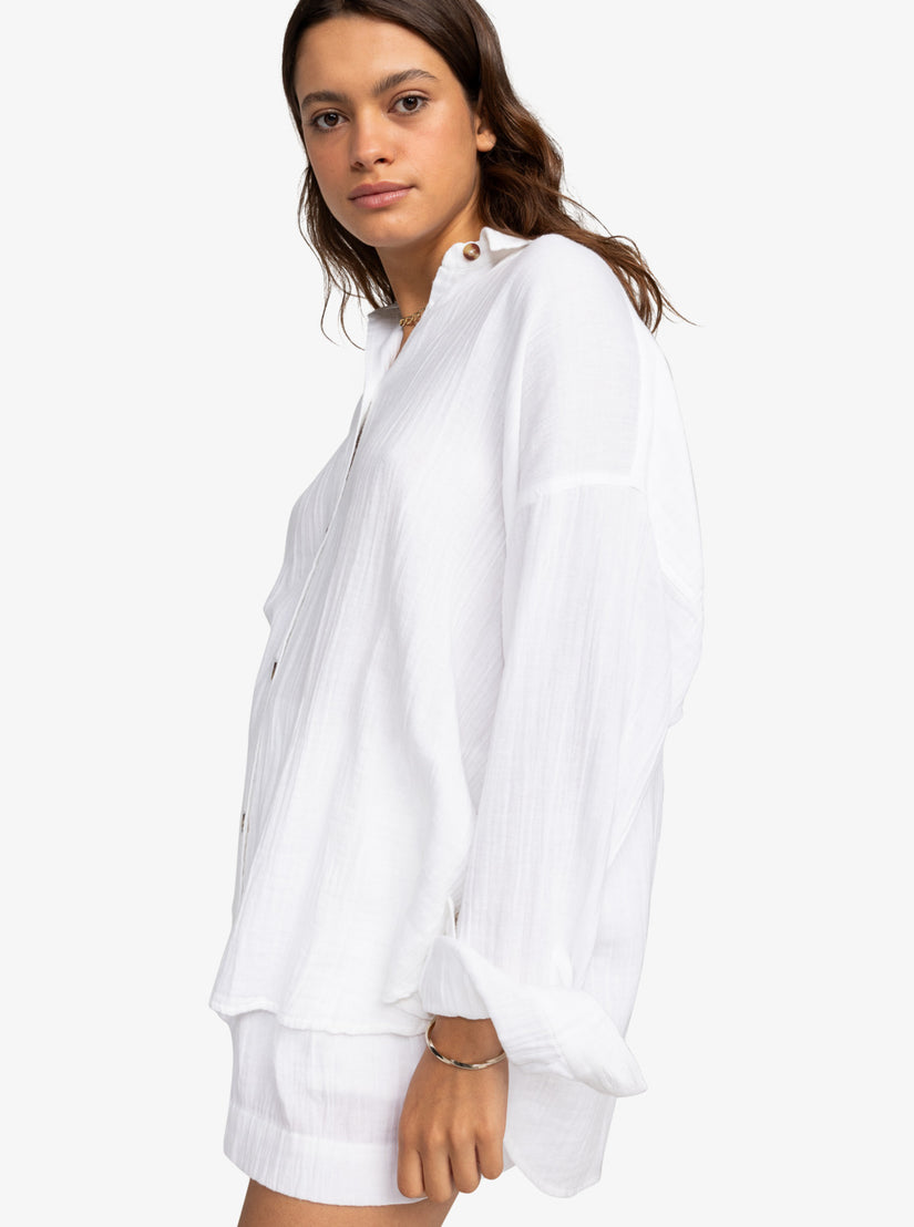 Morning Time Button Up Long Sleeve Top