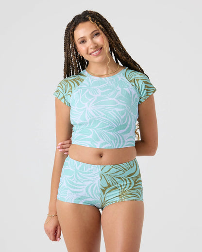 Sea Bloom crop rashguard by Roxy