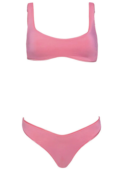 Strawberry Pink Hada High Leg Bikini Bottom