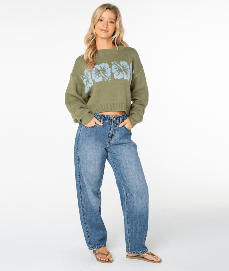 Hibiscus Harmony Sweater